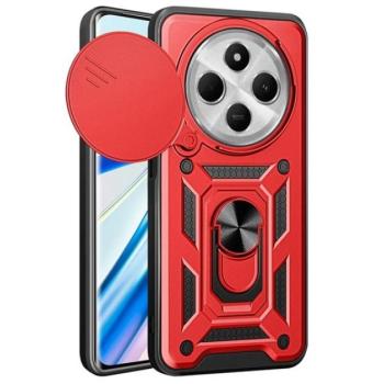 Defender szilikon telefonvédő (ütésállóság, tartógyűrű, kameravédő) PIROS Xiaomi Redmi 14C 4G kép