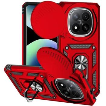 Defender szilikon telefonvédő (ütésállóság, tartógyűrű, kameravédő) PIROS Xiaomi Redmi Note 14 Pro Plus 5G kép