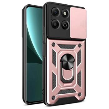 Defender szilikon telefonvédő (ütésállóság, tartógyűrű, kameravédő) ROZÉARANY Honor X6b kép