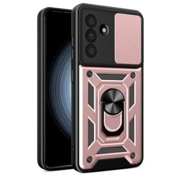 Defender szilikon telefonvédő (ütésállóság, tartógyűrű, kameravédő) ROZÉARANY Samsung Galaxy A56 5G (SM-A566) kép