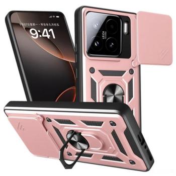 Defender szilikon telefonvédő (ütésállóság, tartógyűrű, kameravédő) ROZÉARANY Xiaomi 15 kép