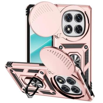 Defender szilikon telefonvédő (ütésállóság, tartógyűrű, kameravédő) ROZÉARANY Xiaomi Redmi Note 14 Pro 4G kép