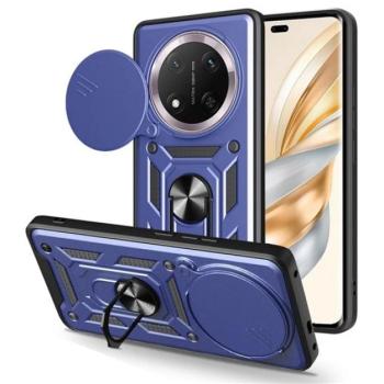 Defender szilikon telefonvédő (ütésállóság, tartógyűrű, kameravédő) SÖTÉTKÉK Honor Magic7 Lite kép