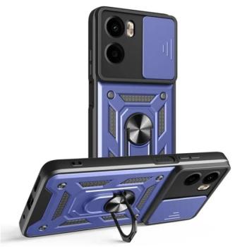Defender szilikon telefonvédő (ütésállóság, tartógyűrű, kameravédő) SÖTÉTKÉK Motorola Moto G05 kép