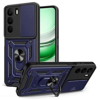 Defender szilikon telefonvédő (ütésállóság, tartógyűrű, kameravédő) SÖTÉTKÉK Realme C71 4G kép