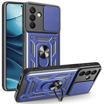 Defender szilikon telefonvédő (ütésállóság, tartógyűrű, kameravédő) SÖTÉTKÉK Samsung Galaxy A26 5G (SM-A266) kép