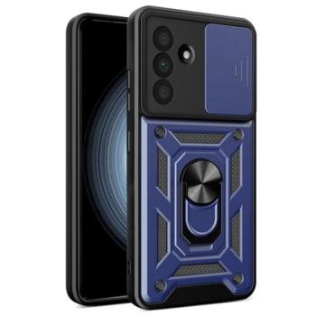 Defender szilikon telefonvédő (ütésállóság, tartógyűrű, kameravédő) SÖTÉTKÉK Samsung Galaxy A36 5G (SM-A366) kép