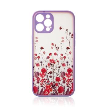 Design tok iPhone 12 Pro Max készülékhez virágos lila kép