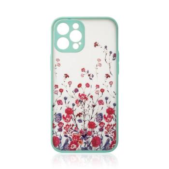 Design tok iPhone 12 Pro Max virág tok világoskék színben kép