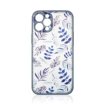 Design tok Samsung Galaxy A12 virág tok sötétkék kép