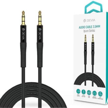 Devia 3,5 - 3,5 mm jack audio kábel 1 m-es vezetékkel - Devia Series iPure AUX Audio Cable - fekete kép