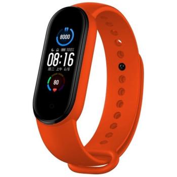DEVIA DELUXE SPORT pótszíj (egyedi méret, szilikon, állítható) NARANCSSÁRGA Xiaomi Mi Band 5, Xiaomi Mi Band 6 kép
