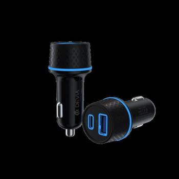Devia EA135 Extrem Speed PD+QC 3.0 52.5W Autós Töltőfej- Fekete kép