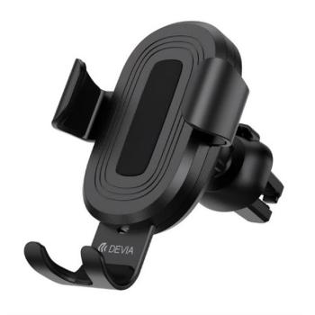 DEVIA GRAVITY autós tartó (szellőzőre, gravitációs, 360°, 10W, wireless, 4-6.5&quot; méret) FEKETE kép