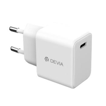 DEVIA GRS hálózati töltő Type-C aljzat (30W, GaN, PD gyorstöltő) FEHÉR kép