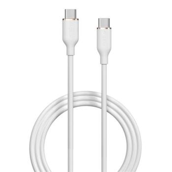 DEVIA JELLY adatkábel (Type-C - Type-C, 60W, gyorstöltés támogatás, 120cm) FEHÉR kép