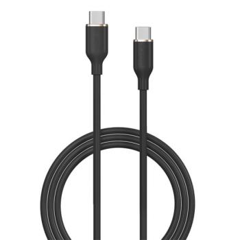 DEVIA JELLY adatkábel (Type-C - Type-C, 60W, gyorstöltés támogatás, 120cm) FEKETE kép
