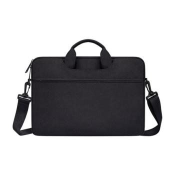 DEVIA JUSTYLE kézitáska álló LAPTOP/NOTEBOOK/TABLET (univerzális, textil, kézpánt, 13-14,2&quot; méret) FEKETE kép