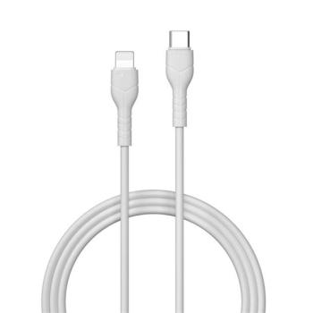 DEVIA KINTONE adatkábel (Type-C - lightning, 27W, gyorstöltő, 100cm) FEHÉR kép