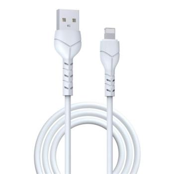 DEVIA KINTONE adatkábel (USB - lightning, 10W, gyorstöltő, 100cm, cipőfűző) FEHÉR Apple IPAD, IPAD 2, IPAD (3rd Generation) kép