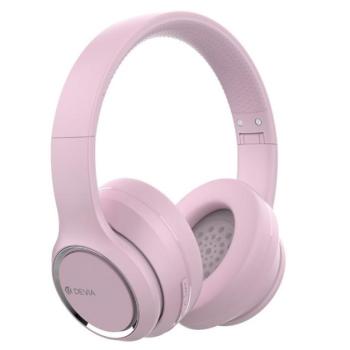 DEVIA KINTONE bluetooth fejhallgató SZTEREO (v5.2, mikrofon, zajszűrő, összehajtható) RÓZSASZÍN kép