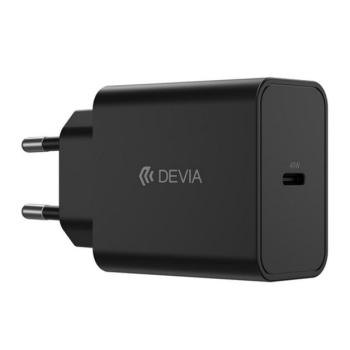 DEVIA ROCKET hálózati töltő Type-C aljzat (45W, PD gyorstöltő) FEKETE kép