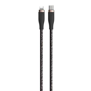 DEVIA STAR adatkábel (Type-C - lightning, 27W, 150cm, cipőfűző) FEKETE kép