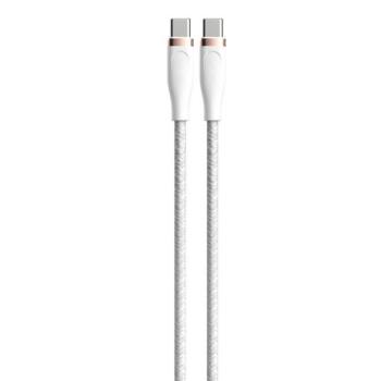 DEVIA STAR adatkábel (Type-C - Type-C, 60W, PD gyorstöltő, 150cm, cipőfűző) FEHÉR kép