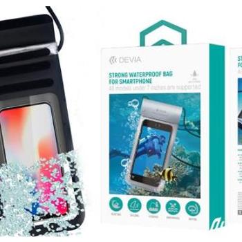 Devia Strong Mobiltelefon Vízálló Tok - Fekete kép