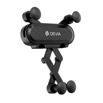 DEVIA tartó (szellőzőre, gravitációs, 360°, 4-6.9&quot; méret) FEKETE kép