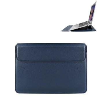 DEVIA tok fekvő, bőr hatású LAPTOP/NOTEBOOK/TABLET (univerzális, asztali tartó, ultravékony, 13,3&quot; méret) SÖTÉTKÉK kép