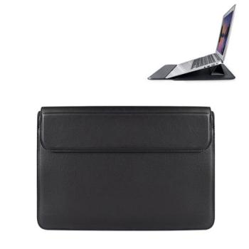 DEVIA tok fekvő, bőr hatású LAPTOP/NOTEBOOK/TABLET (univerzális, asztali tartó, ultravékony, 16&quot; méret) FEKETE kép