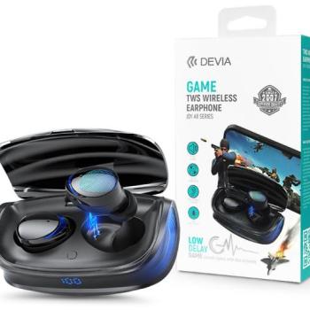 Devia TWS Bluetooth sztereó headset v5.0 + töltőtok - Devia Joy A9 Game Series True Wireless Earphones with Charging Case - fekete kép