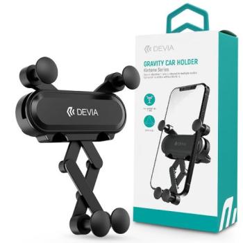Devia univerzális szellőzőrácsba illeszthető autós tartó - Devia Kintone Series Gravity Car Holder - fekete kép