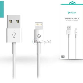 Devia USB - Lightning töltő- és adatkábel 1 m-es vezetékkel - Devia Smart Cable Lightning - fehér kép
