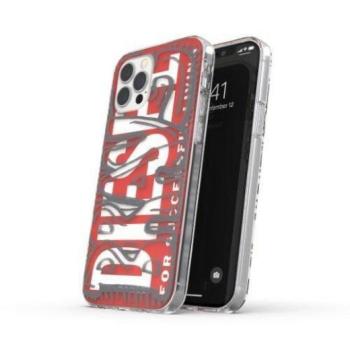 Diesel Snap Case Clear AOP iPhone 12 Pro Max piros/szürke tok kép
