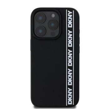 DKNY 3D Rubber Repeat Logo Line iPhone 16 Pro tok, fekete kép