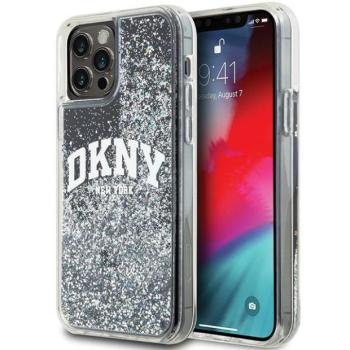DKNY DKHCP12MLBNAEK Liquid Glitter Big Logo tok iPhone 12/12 Pro - fekete kép
