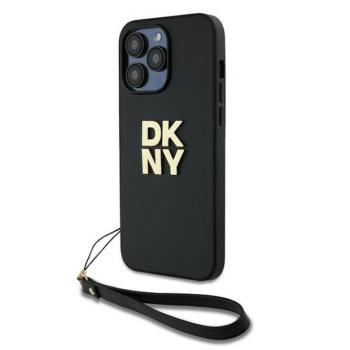 DKNY DKHCP14LPBSWSK Wrist Strap Stock Logo tok iPhone 14 Pro - fekete kép
