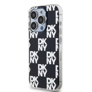 DKNY DKHCP15LHDLCEK IML Checkered Mono Pattern tok iPhone 15 Pro - fekete kép