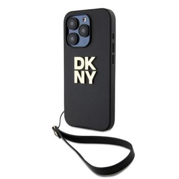 DKNY DKHCP15LPBSWSK Wrist Strap Stock Logo tok iPhone 15 Pro - fekete kép