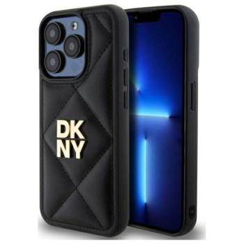 DKNY DKHCP15LPQDSLK Quilted Stack Logo tok iPhone 15 Pro - fekete kép