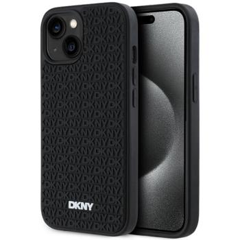 DKNY DKHCP15M3DRPWK 3D Rubber Repeat Pattern tok iPhone 15 Plus - fekete kép