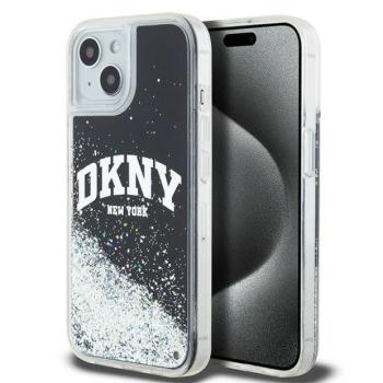 DKNY DKHCP15MLBNAEK Liquid Glitter Big Logo tok iPhone 15 Plus - fekete kép