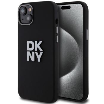 DKNY DKHCP15MSMCBSK Liquid Silicone Metal Logo tok iPhone 15 Plus - fekete kép