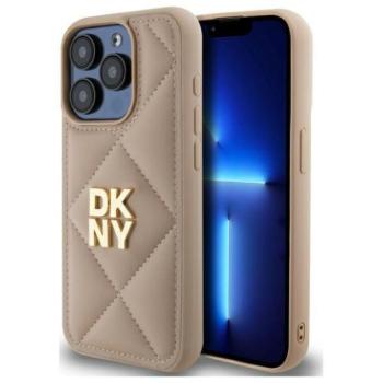 DKNY DKHCP15XPQDSLE Quilted Stack Logo tok iPhone 15 Pro Max - bézs kép