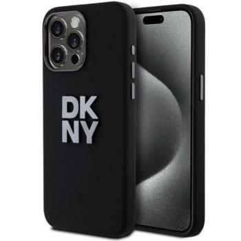DKNY DKHCP15XSMCBSK Liquid Silicone Metal Logo tok iPhone 15 Pro Max - fekete kép
