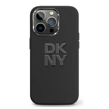 DKNY DKHCP16LSMCBSK Liquid Silicone Metal Logo keménytok iPhone 16 Pro - fekete kép