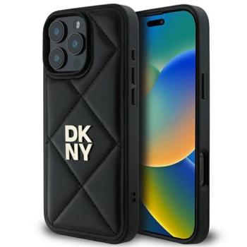 DKNY DKHCP16XPQDSLK Quilted Stack Logo tok iPhone 16 Pro Max - fekete kép