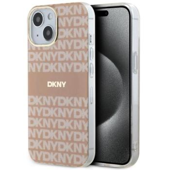 DKNY DKHMP14SHRHSEP IML Mono &amp; Stripe MagSafe-kompatibilis tok iPhone 14 - rózsaszín kép
